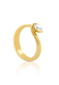 Solitaire Ring Diamant 0.50ct. Gelbgold 750