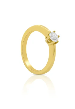 Solitaire Ring Diamant 0.40ct. Gelbgold 750