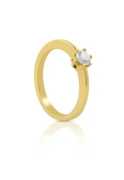 Solitaire Ring Diamant 0.30ct. Gelbgold 750