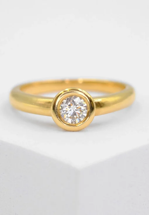 Solitaire Ring Diamant 0.40ct. Gelbgold 750