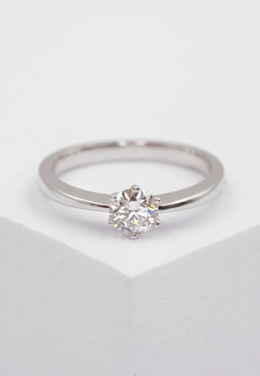 Solitaire Ring Diamant 0.50ct. Weissgold 750
