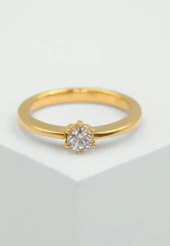Solitaire Ring Diamant 0.30ct. Gelbgold 750