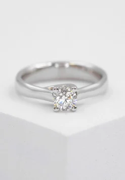 Solitaire Ring Diamant 0.50ct. Weissgold 750