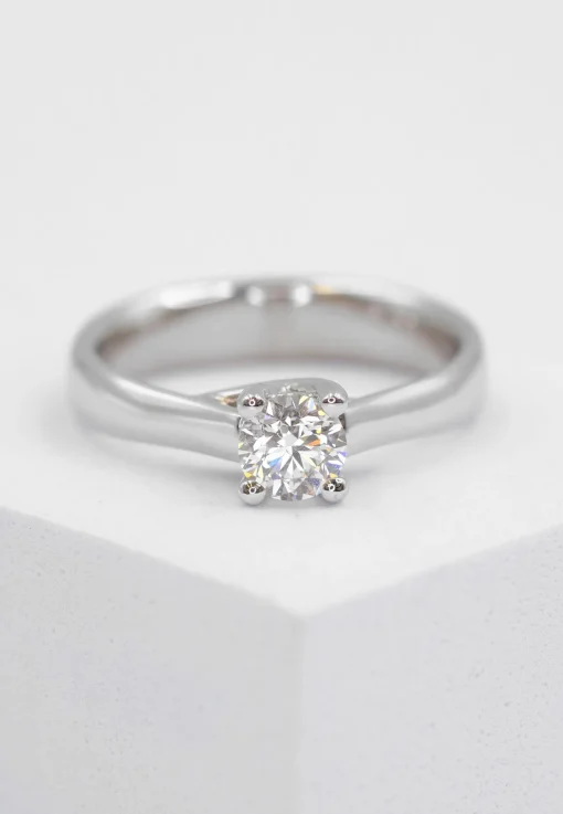 Solitaire Ring Diamant 0.50ct. Weissgold 750