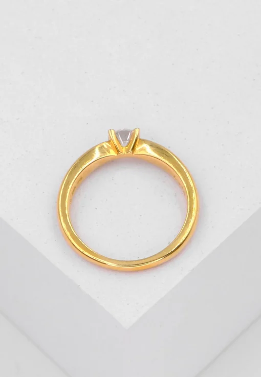 Solitaire Ring Diamant 0.40ct. Gelbgold 750