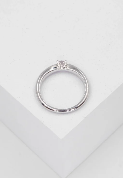 Solitaire Ring Diamant 0.25ct. Weissgold 750
