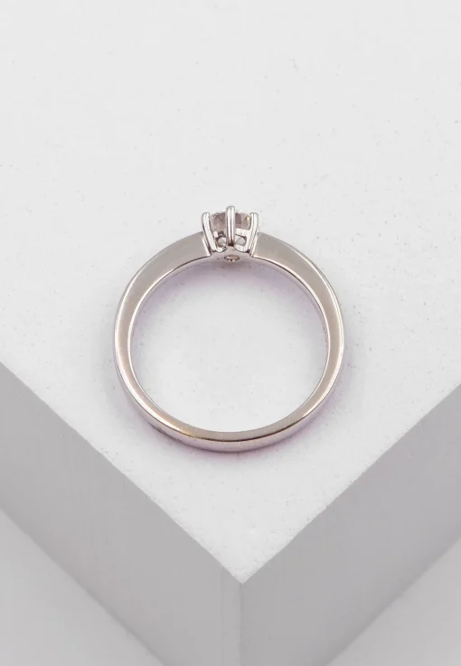 Solitaire Ring Diamant 0.40ct. Weissgold 750