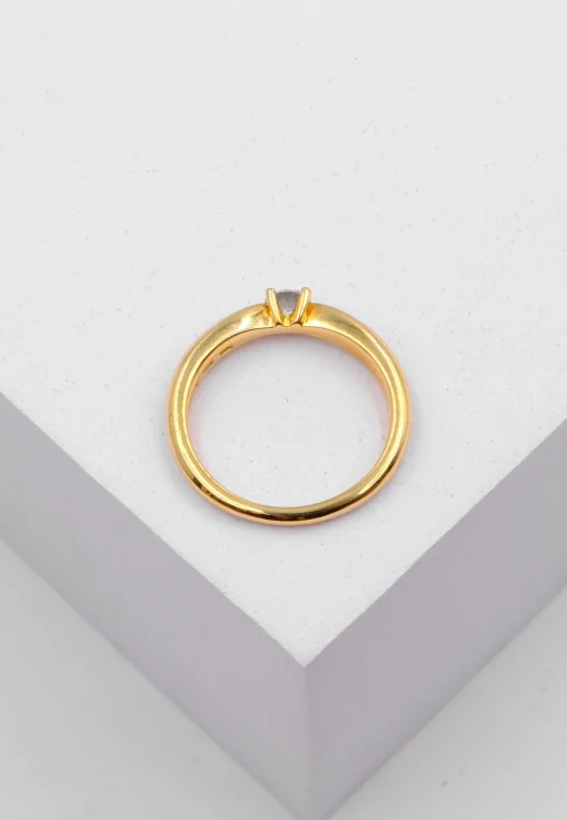 Solitaire Ring Diamant 0.25ct. Gelbgold 750