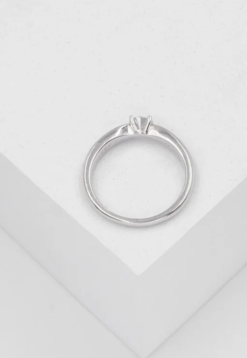 Solitaire Ring Diamant 0.30ct. Weissgold 750