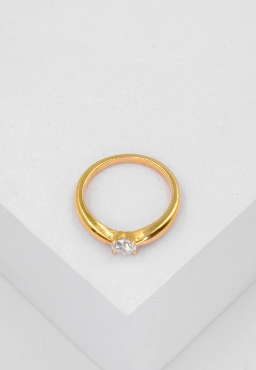 Solitaire Ring Diamant 0.40ct. Gelbgold 750