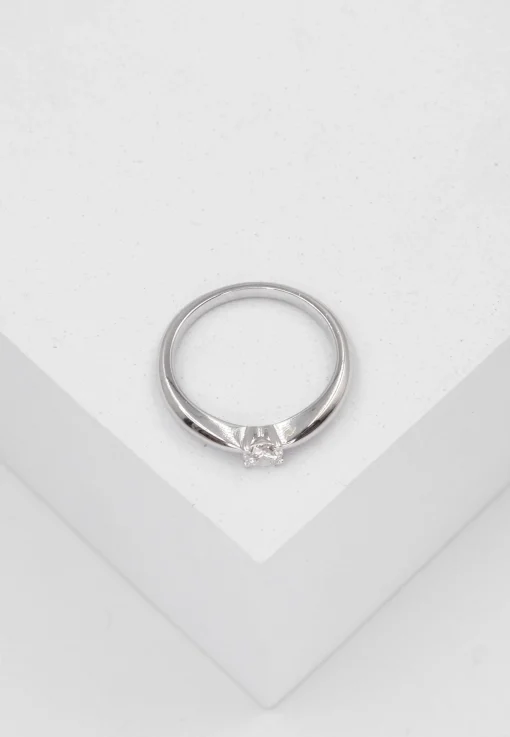 Solitaire Ring Diamant 0.25ct. Weissgold 750