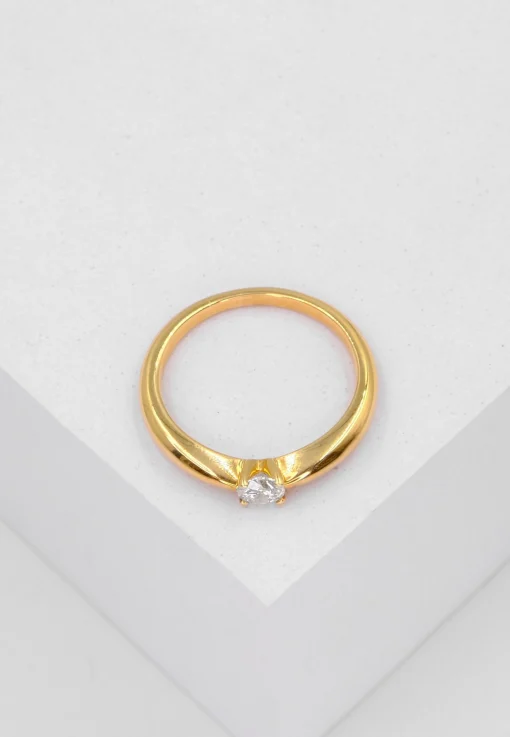 Solitaire Ring Diamant 0.25ct. Gelbgold 750