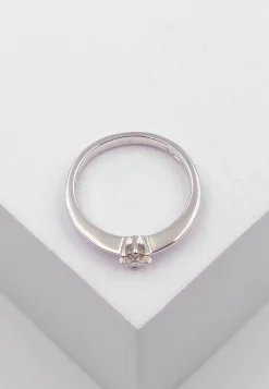 Solitaire Ring Diamant 0.25ct. Weissgold 750