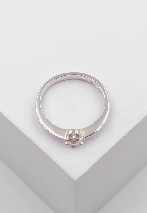 Solitaire Ring Diamant 0.25ct. Weissgold 750