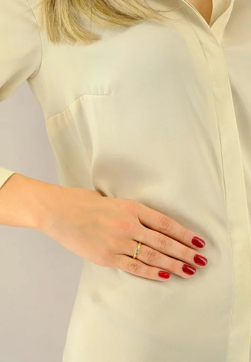 Solitaire Ring Diamant 0.40ct. Gelbgold 750