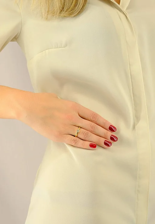 Solitaire Ring Diamant 0.20ct. Gelbgold 750