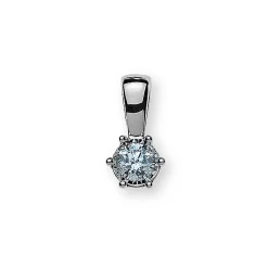 Solitär Anhänger 6-Griff-Fassung Weissgold 750, Trumiracle 0.50ct.