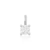 Solitär Anhänger 4-Griff-Fassung Weissgold 750 Diamant 0.33ct. 9x5.5mm