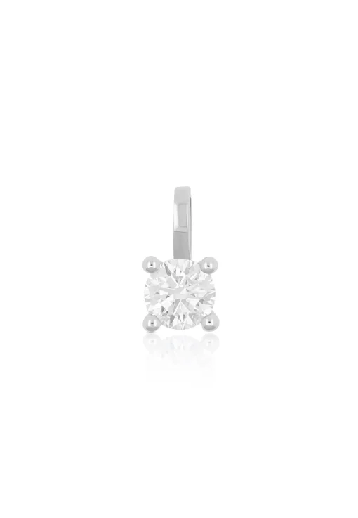 Solitär Anhänger 4-Griff-Fassung Weissgold 750 Diamant 0.33ct. 9x5.5mm