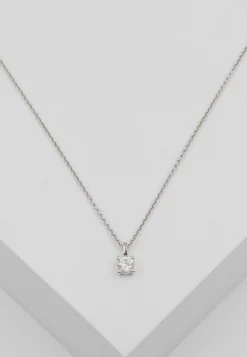 Solitär Anhänger 4-Griff-Fassung Weissgold 750 Diamant 0.33ct. 9x5.5mm