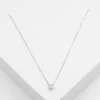 Solitär Anhänger Zargenfassung Weissgold 750 Diamant 0.15ct. 5x5mm