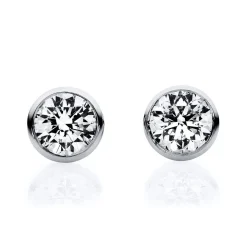 Solitär 750/18K Weissgold V-Zarge Diamant 0.25ct.