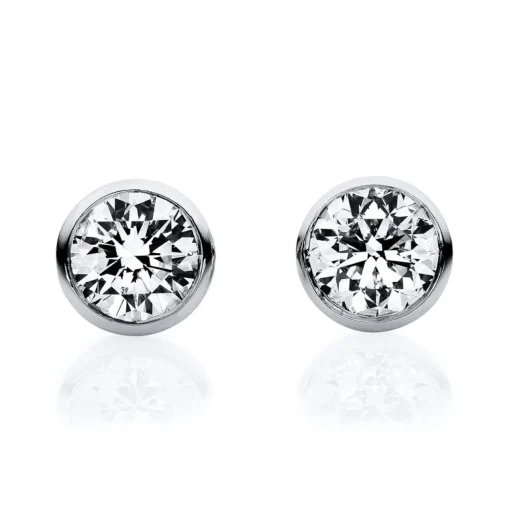 Solitär 750/18K Weissgold V-Zarge Diamant 0.25ct.
