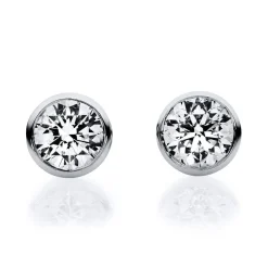 Solitär 750/18K Weissgold V-Zarge Diamant 0.2ct.