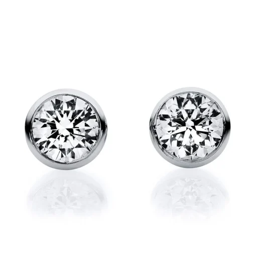 Solitär 750/18K Weissgold V-Zarge Diamant 0.2ct.