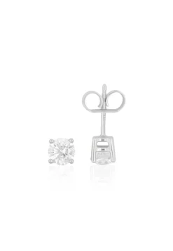 Solitär Ohrstecker 4-Griff-Fassung Weissgold 750 Brillanten 1.00ct. 6mm