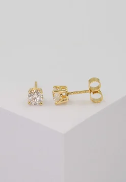 Solitär Ohrstecker 4-Griff-Fassung Gelbgold 750 Brillanten 1.00ct. 6mm