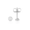 Solitär Ohrstecker Zargen-Fassung Weissgold 750 Brillanten 0.16ct. 5mm