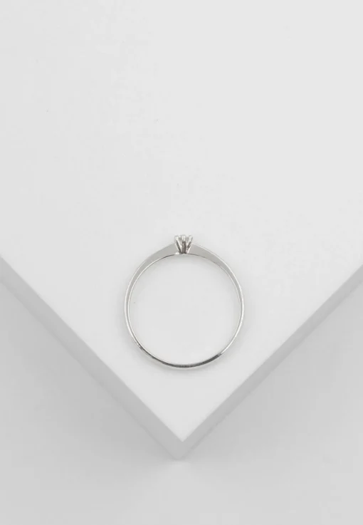 Solitär Ring 750/18K Weißgold Diamant 0,05ct.