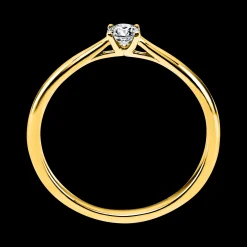 Solitär-Ring 4-Griff-Fassung, Diamant 0.15 ct.