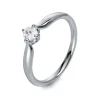 Solitär-Ring 585/14K Weissgold Diamant 0.25ct.