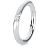 Solitär-Ring 585/14K Weissgold Diamant 0.1ct.
