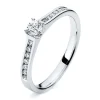 Solitär-Ring 585/14K Weissgold Diamant 0.4ct.