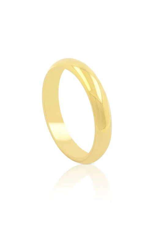Trauring halbrund Gelbgold 750 (56)
