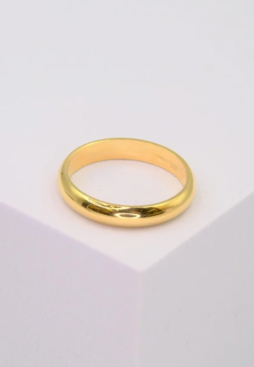 Trauring halbrund Gelbgold 750 (58)