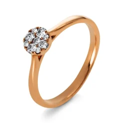Verlobungsring 750/18K Rotgold Diamant 0.18ct.