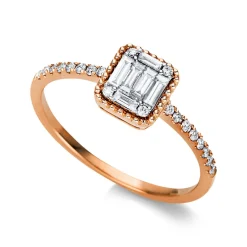 Verlobungsring 750/18K Rotgold Diamant 0.33ct.