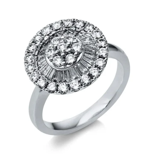 Verlobungsring 750/18K Weissgold Diamant 1.26ct.