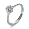 Verlobungsring 750/18K Weissgold Diamant 0.27ct.