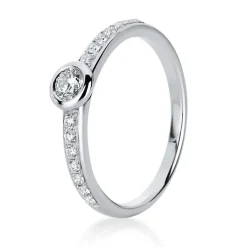 Verlobungsring 585/14K Weissgold Diamant 0.36ct.