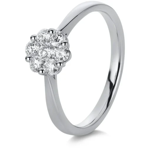 Verlobungsring 750/18K Weissgold Diamant 0.42ct.
