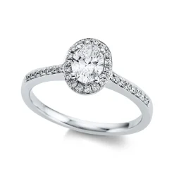 Verlobungsring 750/18K Weissgold Diamant 0.72ct.